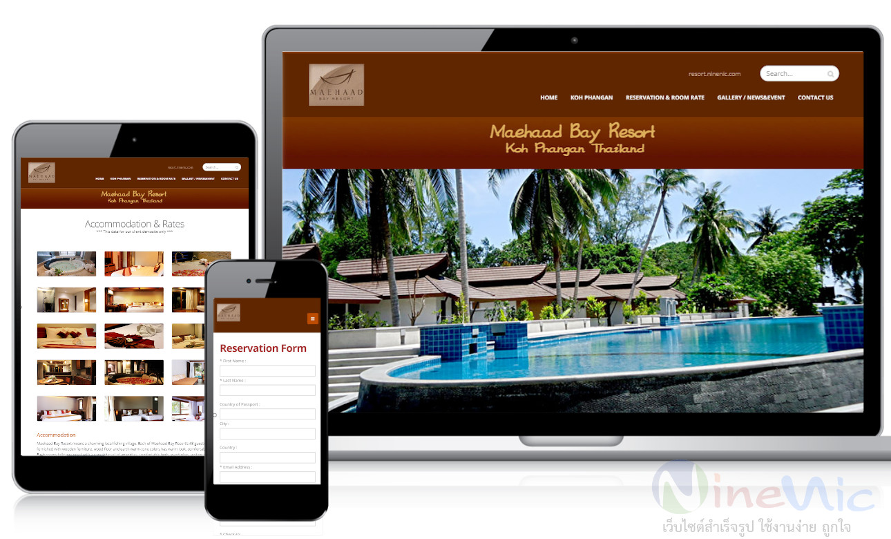 เว็บไซต์สำเร็จรูป ninenic ผลงานออกแบบเว็บไซต์องค์กร - webdesign portfolio